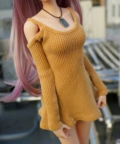 D2 Cold Shoulder Sweater (Beam Me Up Yellow) Secret Stuff