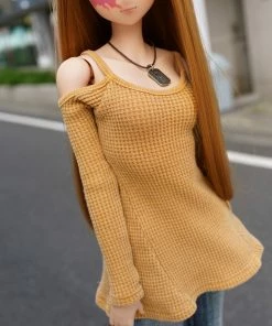 D2 Cold Shoulder Sweater (Beam Me Up Yellow) Secret Stuff