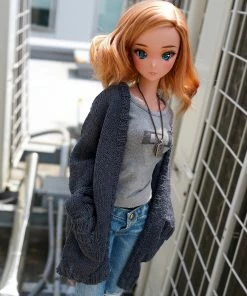 D2 Baggy Knit Cardigan (Ash Blue) Apparel