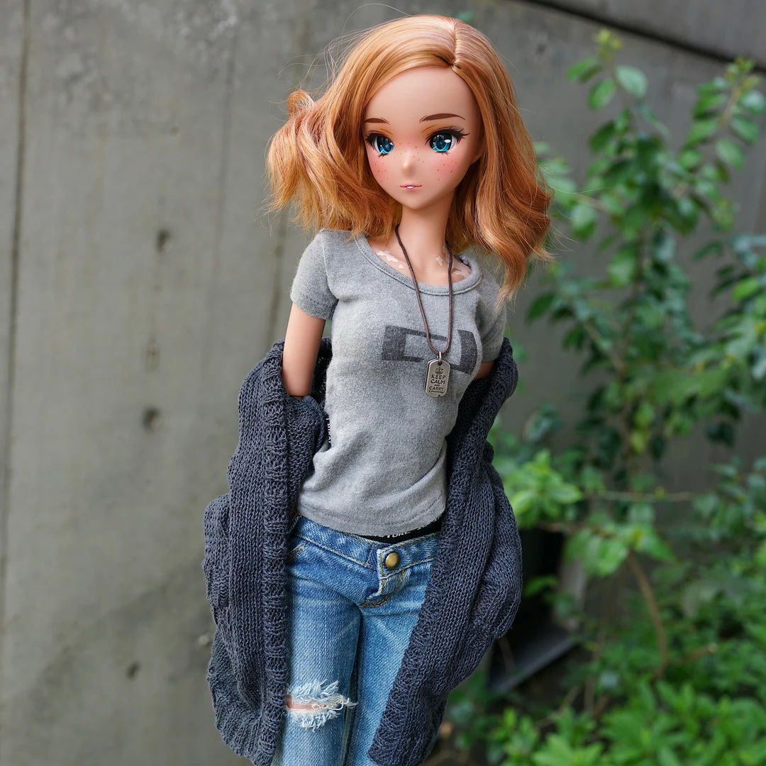 D2 Baggy Knit Cardigan (Ash Blue) Apparel