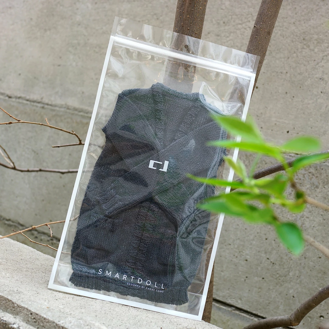 D2 Baggy Knit Cardigan (Ash Blue) Apparel