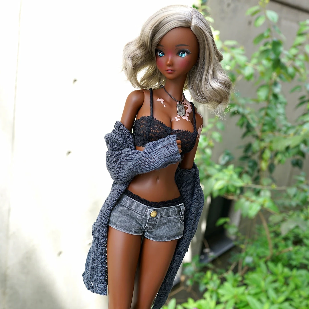 D2 Baggy Knit Cardigan (Ash Blue) Apparel