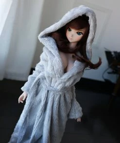 D2 Apparel Fluffy Hooded Gown
