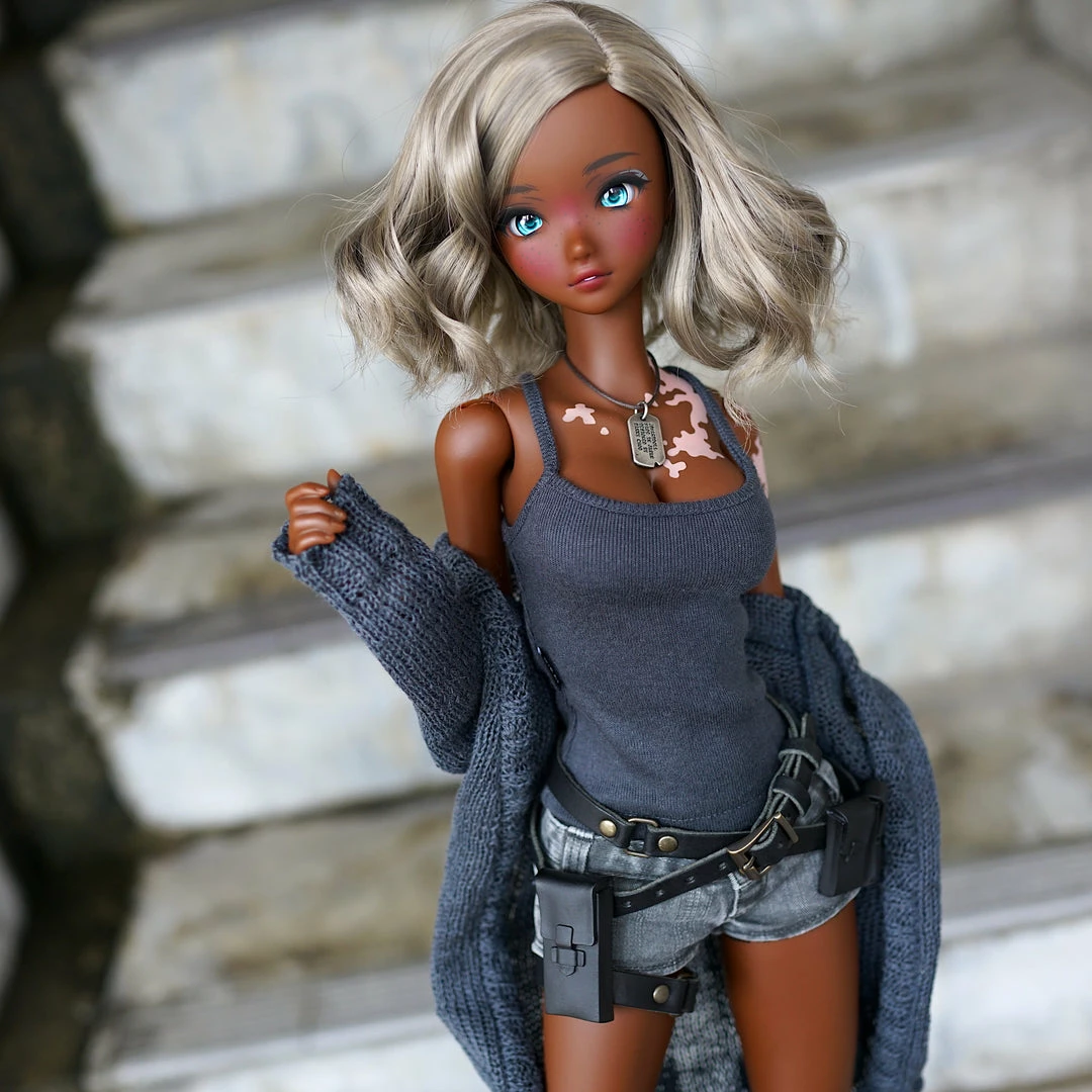 D2 Baggy Knit Cardigan (Ash Blue) Apparel