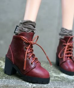 KL Lace Boots (Wine Red)
