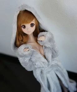 D2 Apparel Fluffy Hooded Gown