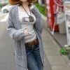 D2 Baggy Knit Cardigan (Pastel Blue)
