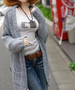 D2 Baggy Knit Cardigan (Pastel Blue)