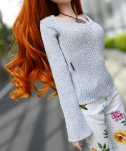 D2 Low Neck Rib Knit Sweater Secret Stuff