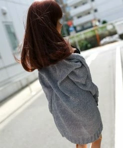 D2 Baggy Knit Cardigan (Pastel Blue)