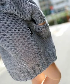 D2 Baggy Knit Cardigan (Pastel Blue)