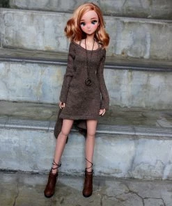 N2 Irregular Hem Sweater (Oak Brown)